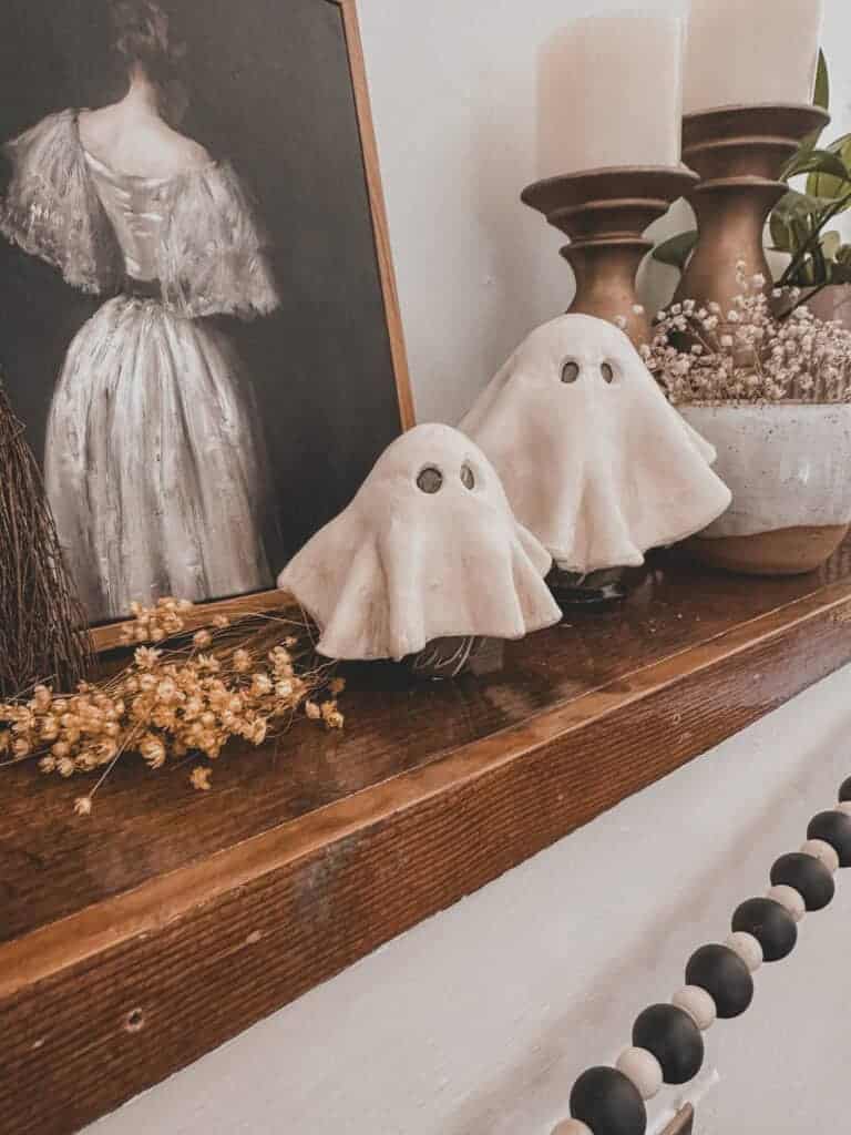 Easy Halloween DIY: Crafting the Cutest Air Dry Clay Ghosts + Bonus Earring Idea
